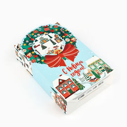 Коробка подарочная новогодняя складная С Новым годом 18?30?7 см