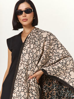 в составе ШЕРСТЬ и КАШЕМИР Большой, мягкий, теплый двусторонний палантин - Tantino фото 9