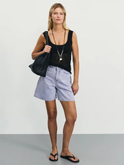 Джинсовые шорты А-силуэта ZR2507092308-101 / Zarina