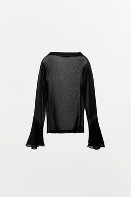 RUFFLED CONTRAST TOP - Zara фото 7