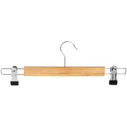 Цена за 6 шт. Плечики деревянные для брюк с зажимами "ТАРТИТАН", 33 см