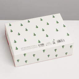 Коробка подарочная новогодняя складная двухсторонняя «С Новым годом», 16.5 х 12 х 5 см