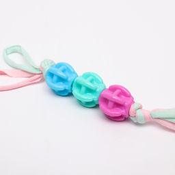 Игрушка из трёх бусин на верёвке Карамелька, 8,5 см, микс цветов - Пижон фото 4