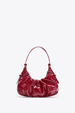 CRACKLED EFFECT GATHERED BAG - Zara фото 3