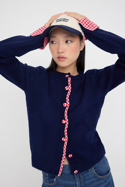 Teen Lacivert Yumusak Dokulu Gomlek Garnili Triko H?rka TWOAW26HI00169