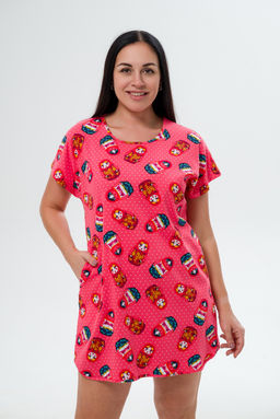 Туника женская Социал матрешка на красном - Амадэль фото 8