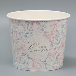 Цена за 5 шт. Стакан для цветов All you need is love, 1500 мл