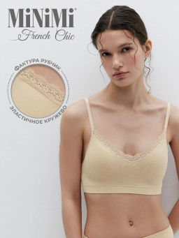 Mi 1011S French Chic  ТОп-бра minimi на тонких бретелях со вкладышами. РУБЧИК. бесшовный  фото 26