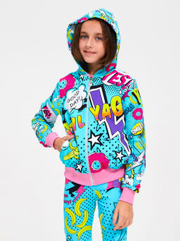 Толстовка "Лето",бирюзовый