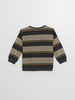 Bisiklet Yaka Uzun Kollu ?izgili Erkek Bebek Sweatshirt - Waikiki фото 3