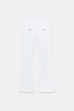 JEANS TRF BOOTCUT TIRO BAJO / Blanco - Zara фото 8