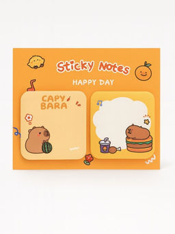 Блок для заметок "Fast food with capybara", 30 л. 5*5 см