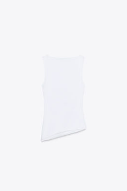 ASYMMETRIC DRAPED T-SHIRT - Zara фото 45