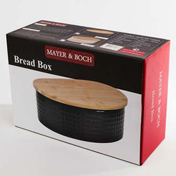 40552 Хлебница с крышкой металл/бамбук MB (х4) - Mayer&boch фото 3