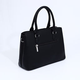 Сумка тоут на молнии, наружный карман, длинный ремень, цвет чёрный - Simaland фото 2