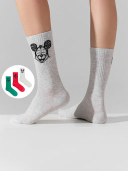 Носки женские с Микки Маусом в наборе, 3 пары