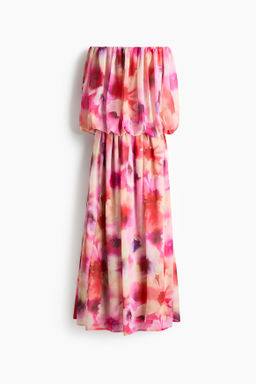 Vestido bandeau de gasa