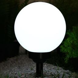 Садовый светильник на солнечной батарее Большой шар, 204220 см, 4 LED, свечение белое