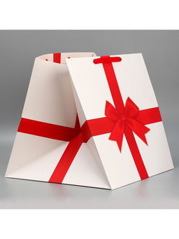 Пакет квадратный Red, 40 40 40 см - Дарите счастье фото 2