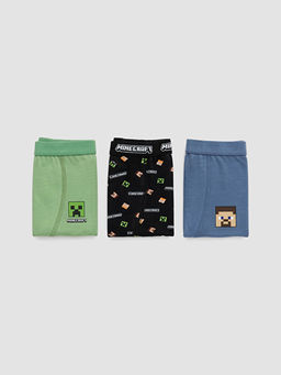 Erkek ?ocuk Minecraft Lisansl? 3l? Boxer