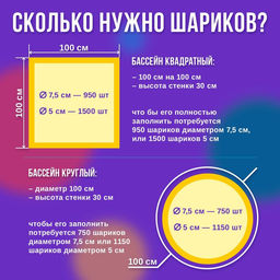 Шарики для сухого бассейна с рисунком, диаметр шара 7.5 см, набор 210 штук, разноцветные
