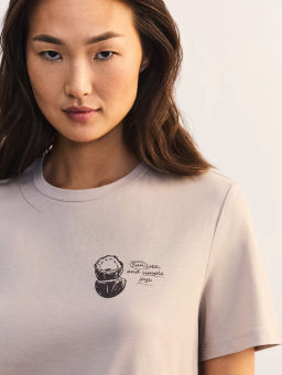 Футболка из хлопка с принтом ZR2605013411-60 / Zarina