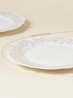 Тарелки SL Home «Аманде», d=27.5 см, набор 2 шт., фарфор, белые