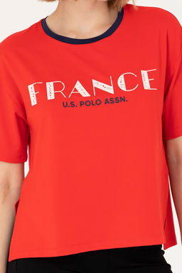 U. S. Polo Assn Женская красная футболка с круглым вырезом - U.s. polo assn фото 19