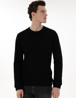 Siyah Regular Fit Sweatshirt - Pierre cardin фото 3