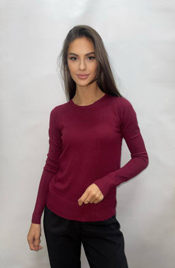 K13030 Джемпер (вязаный трикотаж) БОРДОВЫЙ