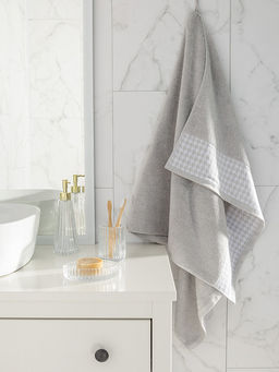 Полотенце для тела 70x130 серый махровая ткань