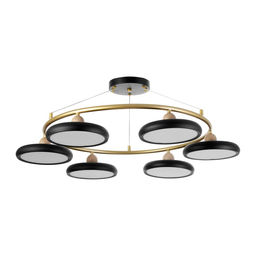 Люстра «Моника» 6 LED 144 Вт 3000-6000К черно-золотой 78×78×100 см