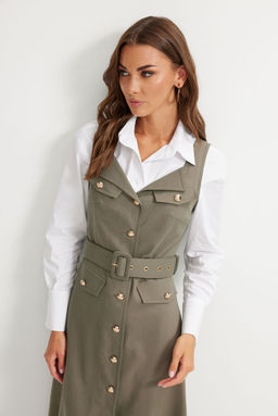 Сарафан LYUSHe 4147-Р хаки  фото 8