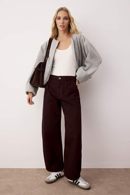 Haki Barrel Kal?p %100 Pamuk Gabardin Pantolon TWOAW26PL00084 - Trendyolmilla фото 13