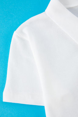 Bebe Mavisi Erkek Cocuk %100 Pamuk Bask?l? Polo Yaka Orme T-Shirt TKDSS25TS00081 - Trendyolmilla фото 11