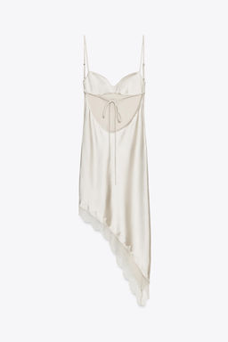 LACE SATIN DRESS - Zara фото 21