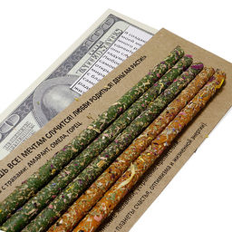 Свеча воск Травы ТЫ МОЖЕШЬ ВСЕ МЕЧТАМ СЛУЧИТСЯ ЛЮБВИ РОДИТЬСЯ ДЕНЬГАМ РАСТИ Амарант Омела Горец