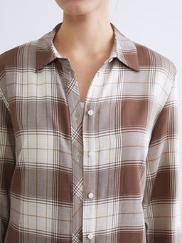 Ekose Kad?n G?mlek Tunik