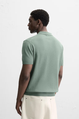 RIB KNIT POLO SHIRT - Zara фото 3