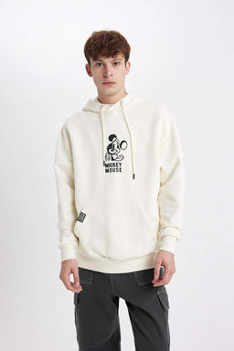 Толстовка оверсайз с капюшоном Disney Mickey & Minnie - Defacto фото 7