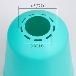 Цена за 2 шт. Плафон универсальный "Цилиндр"  Е14/Е27 лазурный 11х11х12см