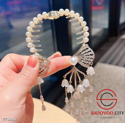 Заколка-зажим для пучка со стразами и жемчугом - Bruno фото 4