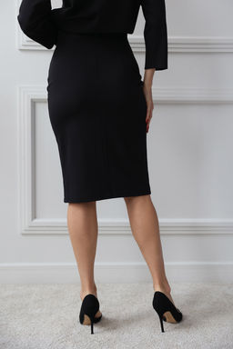 Юбка из трикотажа с разрезом - Looklikecat фото 4