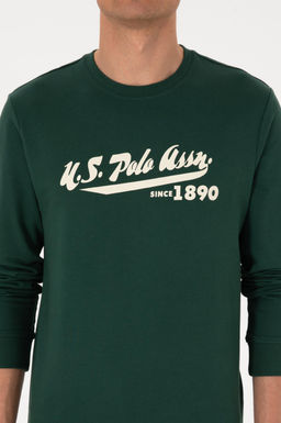 Erkek Bisiklet Yaka Regular Fit Koyu Ye_il Sweatshirt - U.s. polo assn фото 6