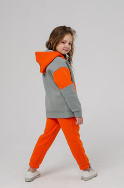 886Д Костюм детский "Серый/оранжевый"