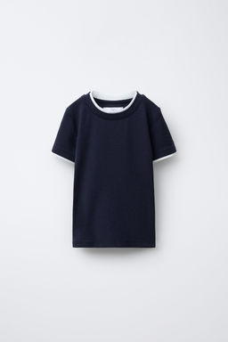 CAMISETA DOBLE CON MODAL / Marino