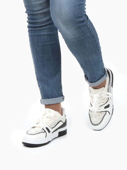 05-6233-2 WHITE Кроссовки женские (искусственные материалы) - No name фото 4