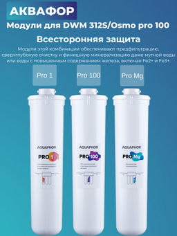 Комплект сменных модулей Кристалл Pro 100 (Pro1-Pro100-ProMg)  Аквафор  фото 2
