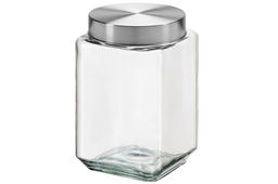 Банка д/хранения 1,6 л 11,5*11,5*18,5 см + металл. закручивающ.крышка, стекло - Elan gallery фото 4