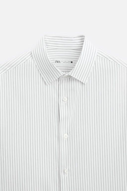STRIPED COTTON - LYOCELL SHIRT - Zara фото 8